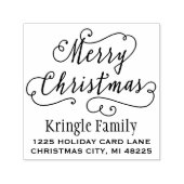 メリークリスマスジョイフルスクリプト差出人住所 セルフインキングスタンプ (デザイン)