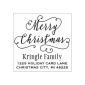 メリークリスマスジョイフルスクリプト差出人住所 ラバースタンプ (インプリント)