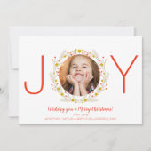 メリークリスマスジョイホリデーフォトリース シーズンカード (正面)