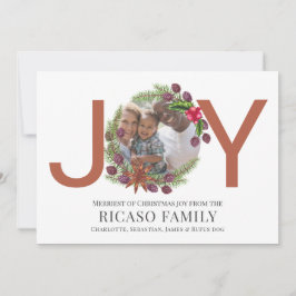 メリークリスマスジョイリースフォトカード シーズンカード