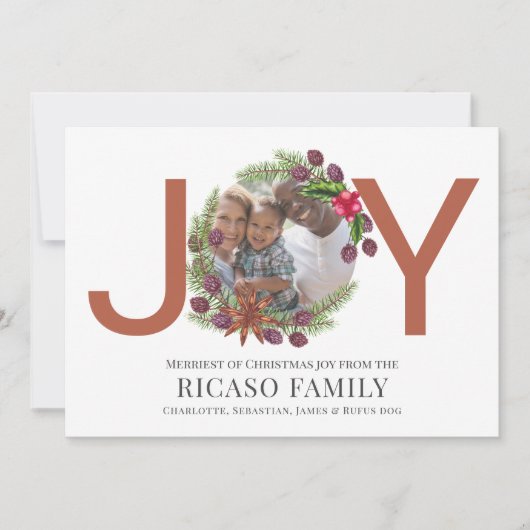 メリークリスマスジョイリースフォトカード シーズンカード (正面)