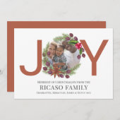 メリークリスマスジョイリースフォトカード シーズンカード (正面/裏面)