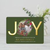 メリークリスマスジョイリースフォトカード 箔シーズンカード (立ち正面)