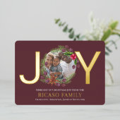 メリークリスマスジョイリースフォトカード 箔シーズンカード (立ち正面)