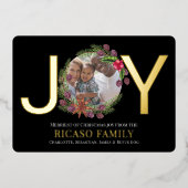 メリークリスマスジョイリースフォトカード 箔シーズンカード (正面)