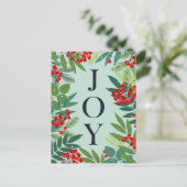 メリークリスマスジョイ企業のグリーティングホリデーポス シーズンポストカード (スタンド正面)