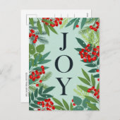 メリークリスマスジョイ企業のグリーティングホリデーポス シーズンポストカード (正面/裏面)