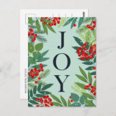 メリークリスマスジョイ企業のグリーティングホリデー ポストカード (正面/裏面)
