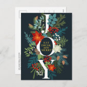 メリークリスマスジョイ企業のグリーティング シーズンポストカード (正面/裏面)