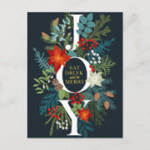 メリークリスマスジョイ企業のグリーティング シーズンポストカード (正面)