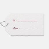 メリークリスマスジョイ可愛いフランスのブルドッグホリー ギフトタグ (裏面横)