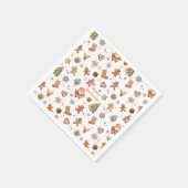 メリークリスマスジンジャーブレッドかわいいおもしろいホワイト スタンダードカクテルナプキン (角)