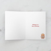 メリークリスマスジンジャーブレッドの人々と木 カード (内部)