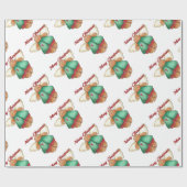 メリークリスマスジンジャーブレッドエンジェルラッピング紙 ラッピングペーパー (フラット)