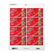 メリークリスマスジンジャーブレッドギフトラベル ラベル (フルシート)