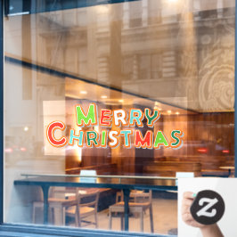 メリークリスマスジンジャーブレッドクッキーフォントベーカリー ウィンドウサイン