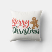 メリークリスマスジンジャーブレッドクッキー装飾用クッション- クッション (裏面)