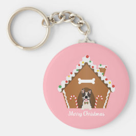 メリークリスマスジンジャーブレッドドッグハウス キーホルダー