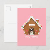 メリークリスマスジンジャーブレッドドッグハウス ポストカード (正面/裏面)