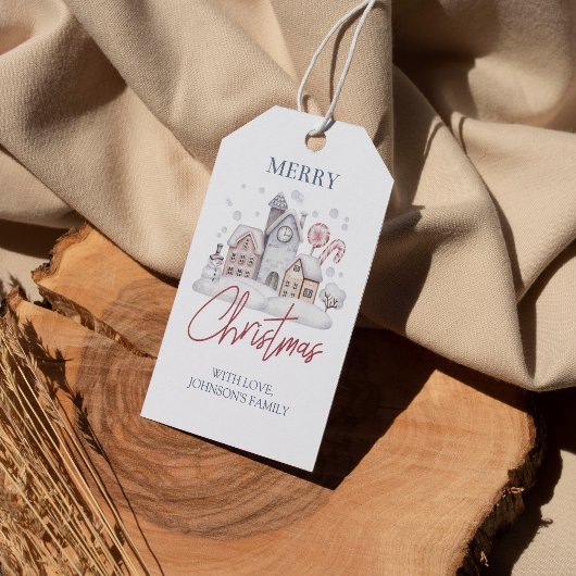 メリークリスマスジンジャーブレッドハウスギフトラベル ギフトタグ