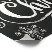 メリークリスマスジンジャーブレッドハウスチョークボード ポスター (角)