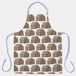 メリークリスマスジンジャーブレッドハウスハッピーホリデー エプロン