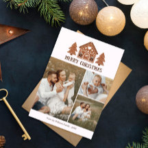 メリークリスマスジンジャーブレッドハウスフォトコラージュ