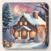 メリークリスマスジンジャーブレッドハウスホリデー コースター (正面)