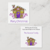 メリークリスマスジンジャーブレッドハウス囲いカード エンクロージャーカード (正面/裏面)