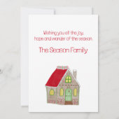 メリークリスマスジンジャーブレッドハウス招待状 招待状 (裏面)