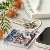 メリークリスマスジンジャーブレッドハウス キーホルダー (正面右)