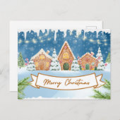 メリークリスマスジンジャーブレッドハウス シーズンポストカード (正面/裏面)