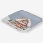 メリークリスマスジンジャーブレッドハウス ペーパープレート (傾斜あり)