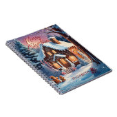 メリークリスマスジンジャーブレッドハパーソナライズされたウス ノートブック (右側)