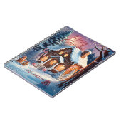 メリークリスマスジンジャーブレッドハパーソナライズされたウス ノートブック (左側)