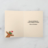 メリークリスマスジンジャーブレッドマンイン顔マスク シーズンカード (内部)