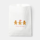 メリークリスマスジンジャーブレッドマンサンタハット フェイバーバッグ (正面)