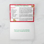 メリークリスマスジンジャーブレッドマンホリデーレシピ カード (内部)