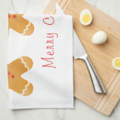 メリークリスマスジンジャーブレッドマン キッチンタオル (四つ折り)