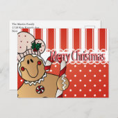 メリークリスマスジンジャーブレッドマン シーズンポストカード (正面/裏面)