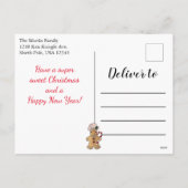 メリークリスマスジンジャーブレッドマン シーズンポストカード (裏面)