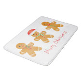 メリークリスマスジンジャーブレッドマン バスマット (アングル)