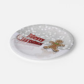 メリークリスマスジンジャーブレッドマン ペーパープレート (アングル)