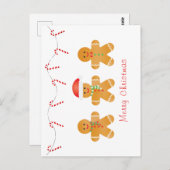 メリークリスマスジンジャーブレッドマン ポストカード (正面/裏面)