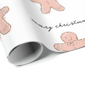 メリークリスマスジンジャーブレッドマン ラッピングペーパー (ロールコーナー)