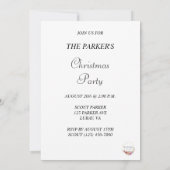 メリークリスマスジンジャーブレッドマン、女性&ハウス 招待状 (裏面)