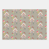 メリークリスマスジンジャーブレッド包装紙シート ラッピングペーパーシート (正面2)