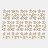 メリークリスマスジンジャーブレッド包装紙シート ラッピングペーパーシート (正面)