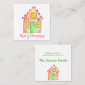 メリークリスマスジンジャーブレッド エンクロージャーカード (正面/裏面)
