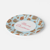 メリークリスマスジンジャーブレッド ペーパープレート (アングル)